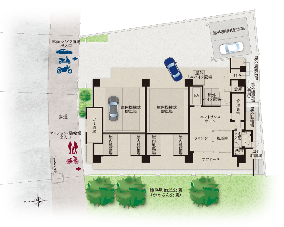 敷地配置図イラスト