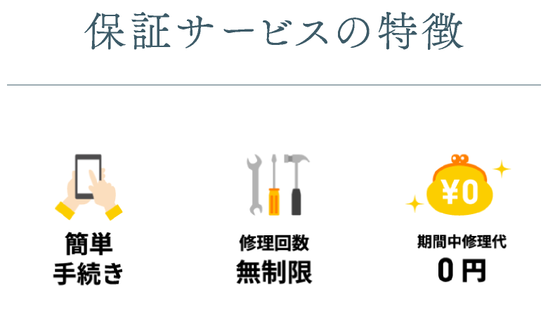 保証サービスの特徴