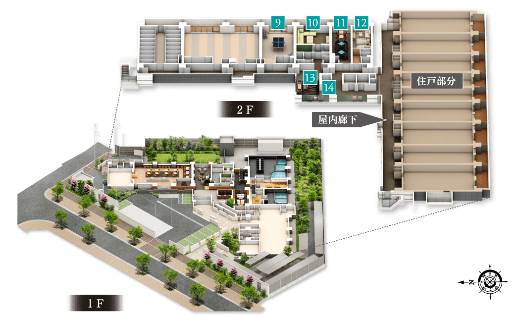 敷地配置図完成予想イラスト