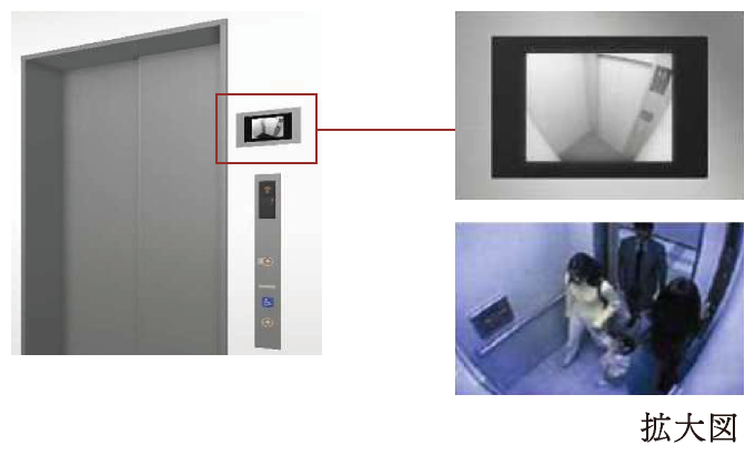 エレベーター前モニター