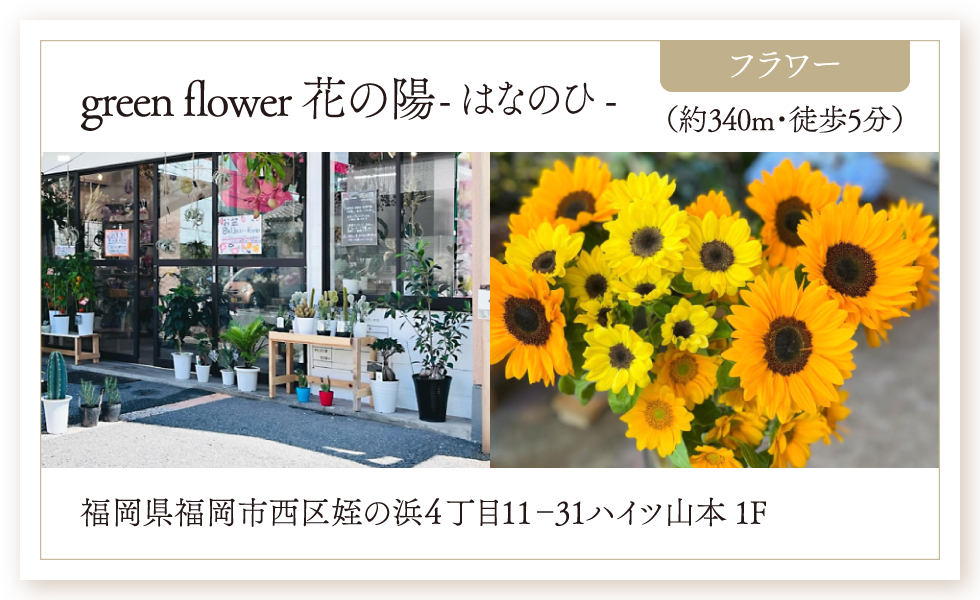 フラワー／green flower 花の陽- はなのひ - （約340m・徒歩5分）