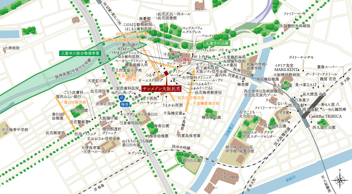 現地周辺図