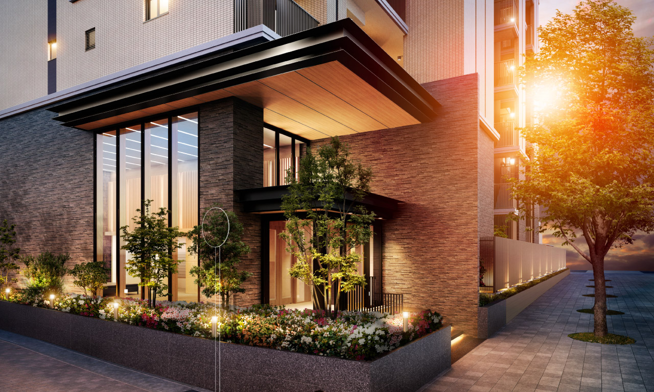 エントランスアプローチ完成予想図