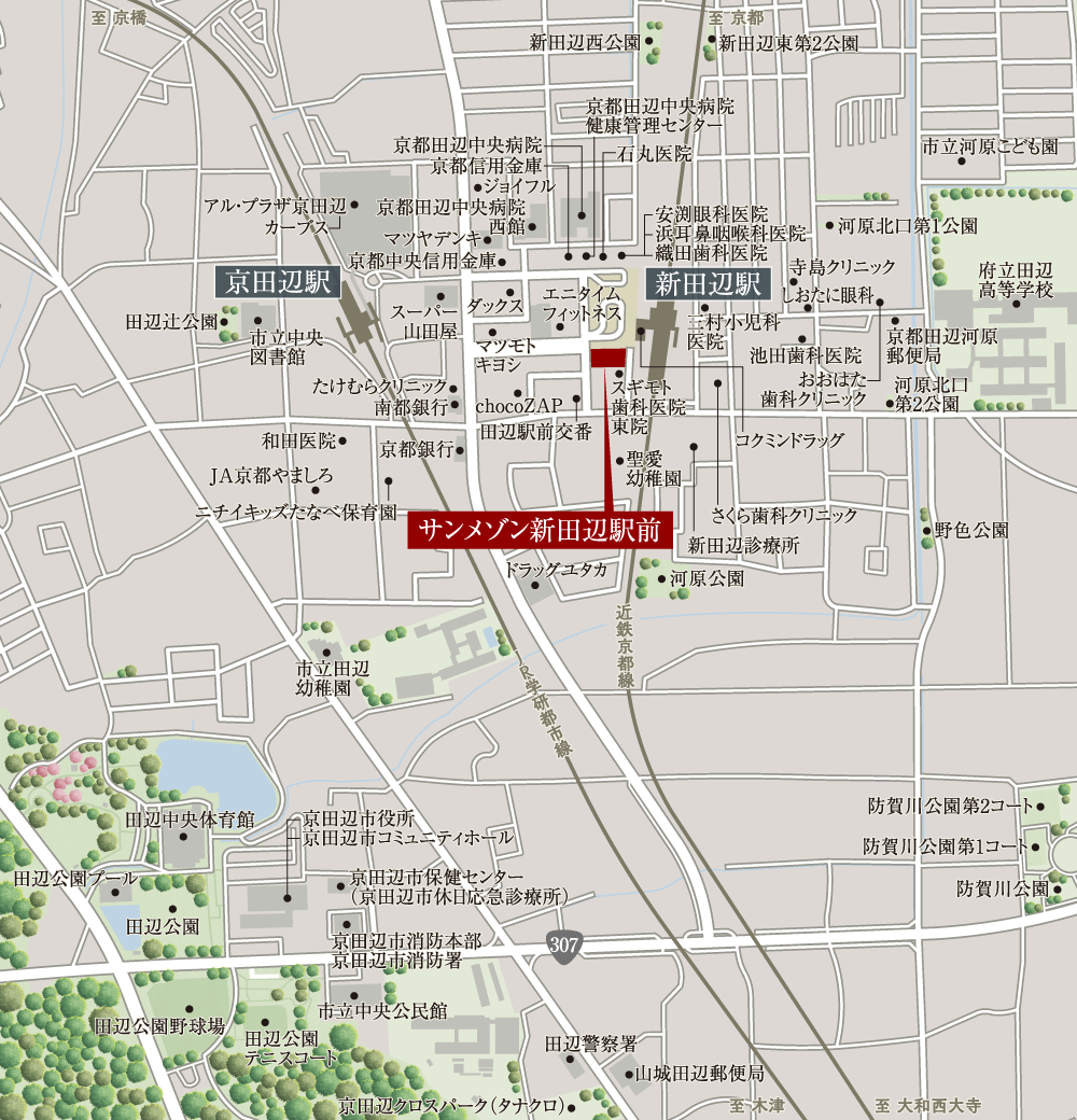 現地周辺図