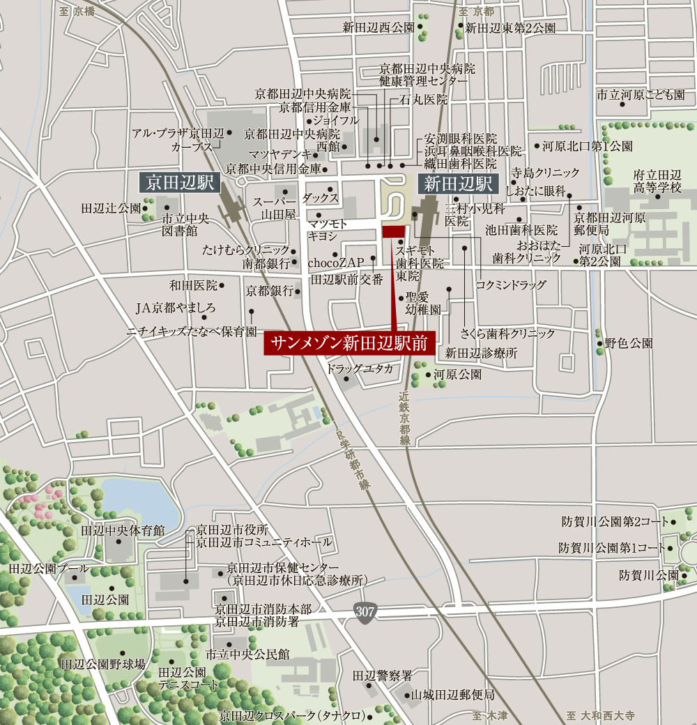 現地周辺図
