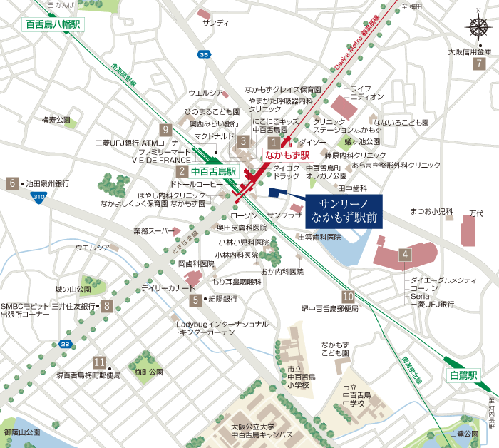 金融・公共施設地図